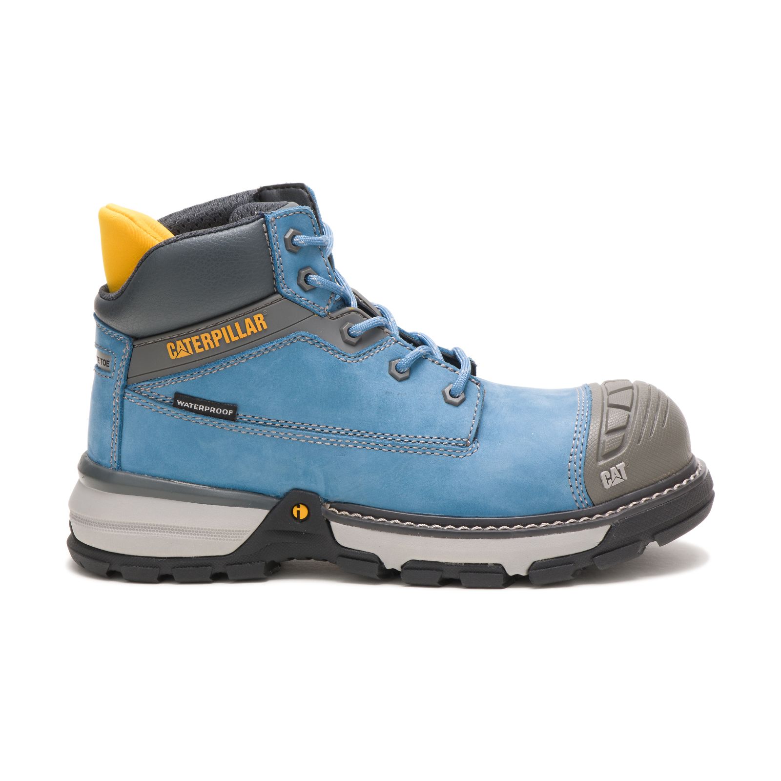 Caterpillar Women's Excavator Superlite Waterproof Nano Toe Work Boots Blue CAT-56018